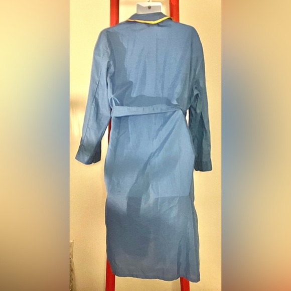 MCKENZIE IMPERIAL Vintage Blue Perma Press Light Weight Robe X Size : Medium - Picture 4 of 6
